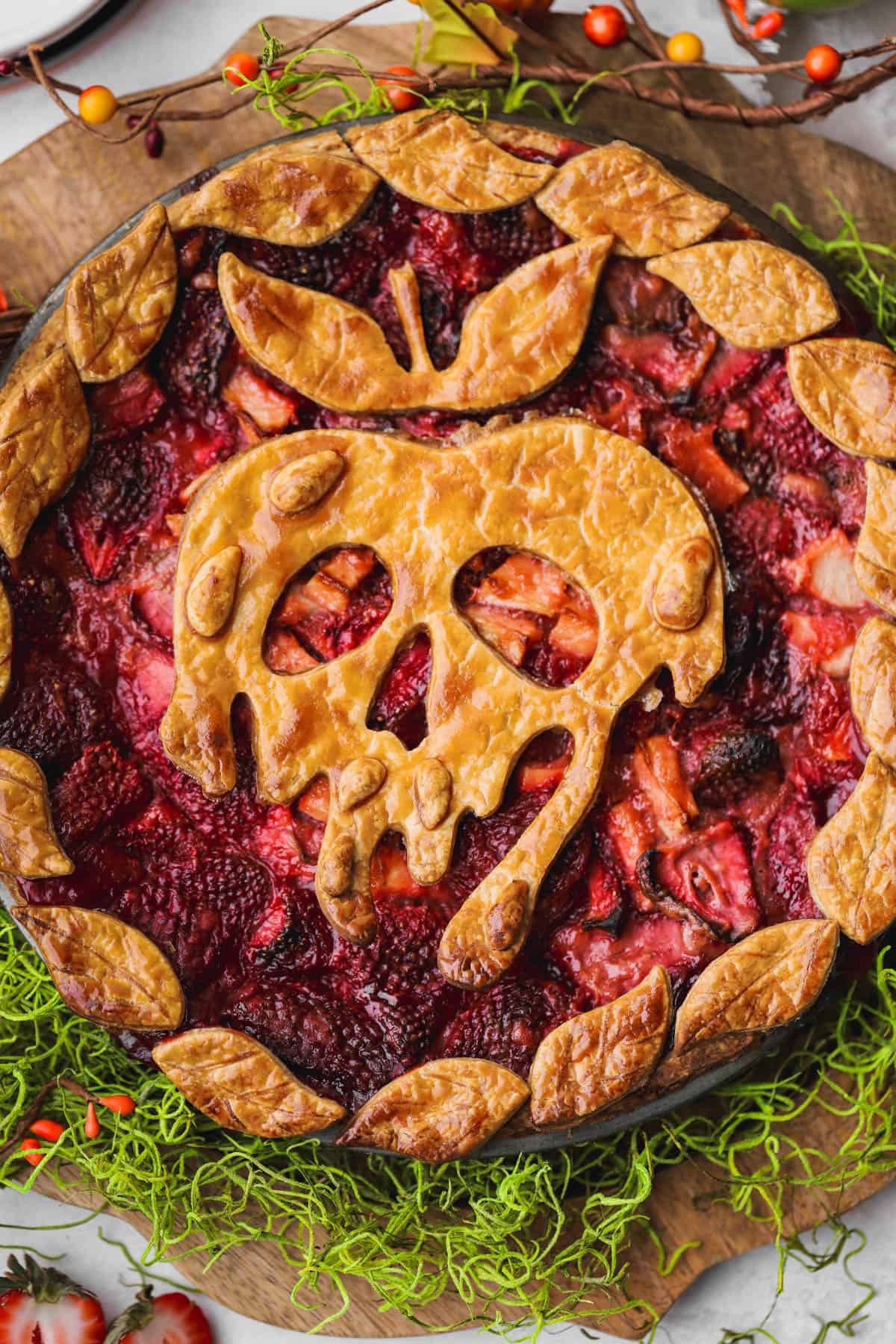 Poison apple strawberry pie.  