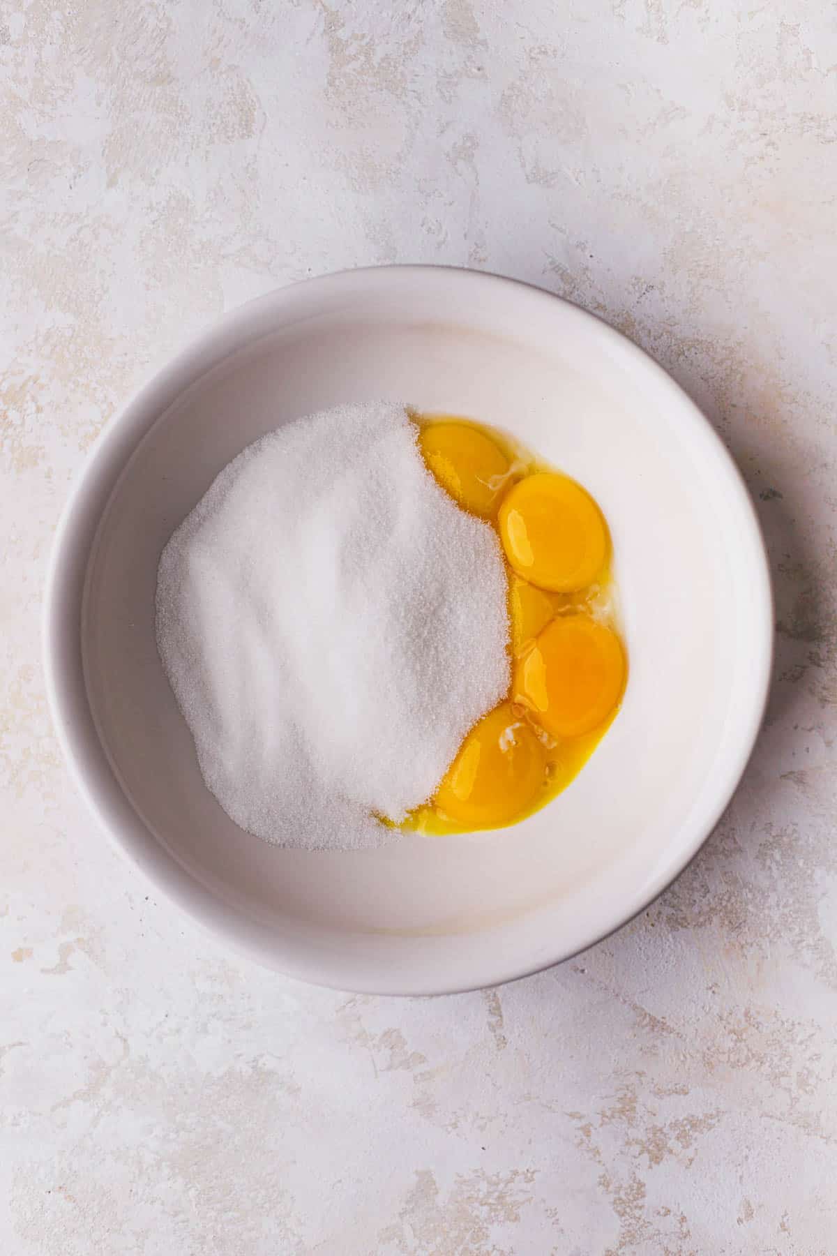 Egg yolks and sugar.