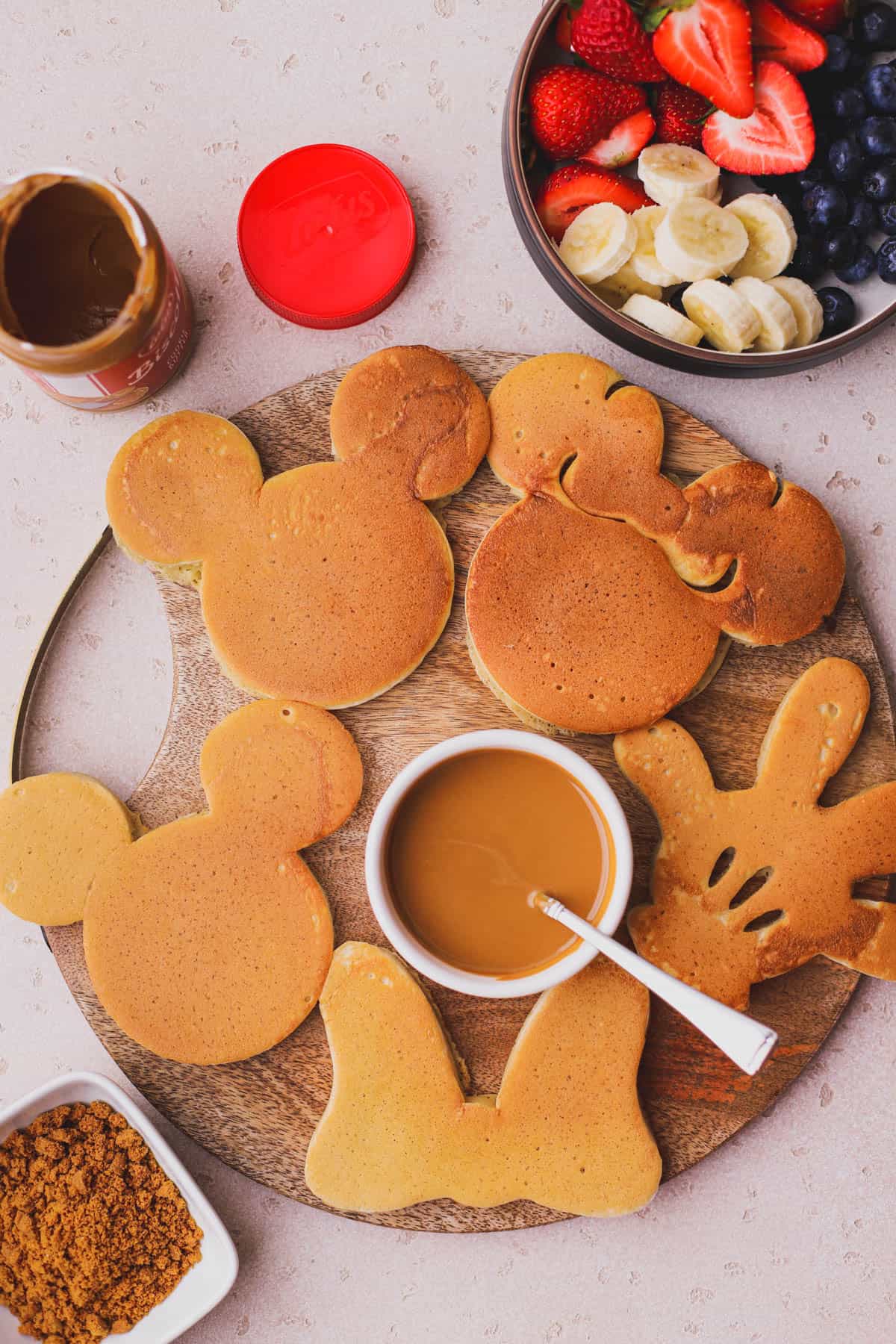Buttermilk pancakes with cookie butter.