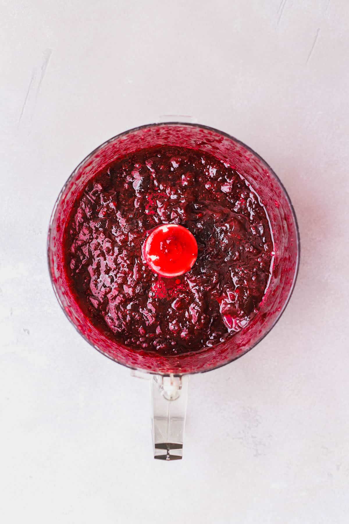 Pureed cherry compote. 