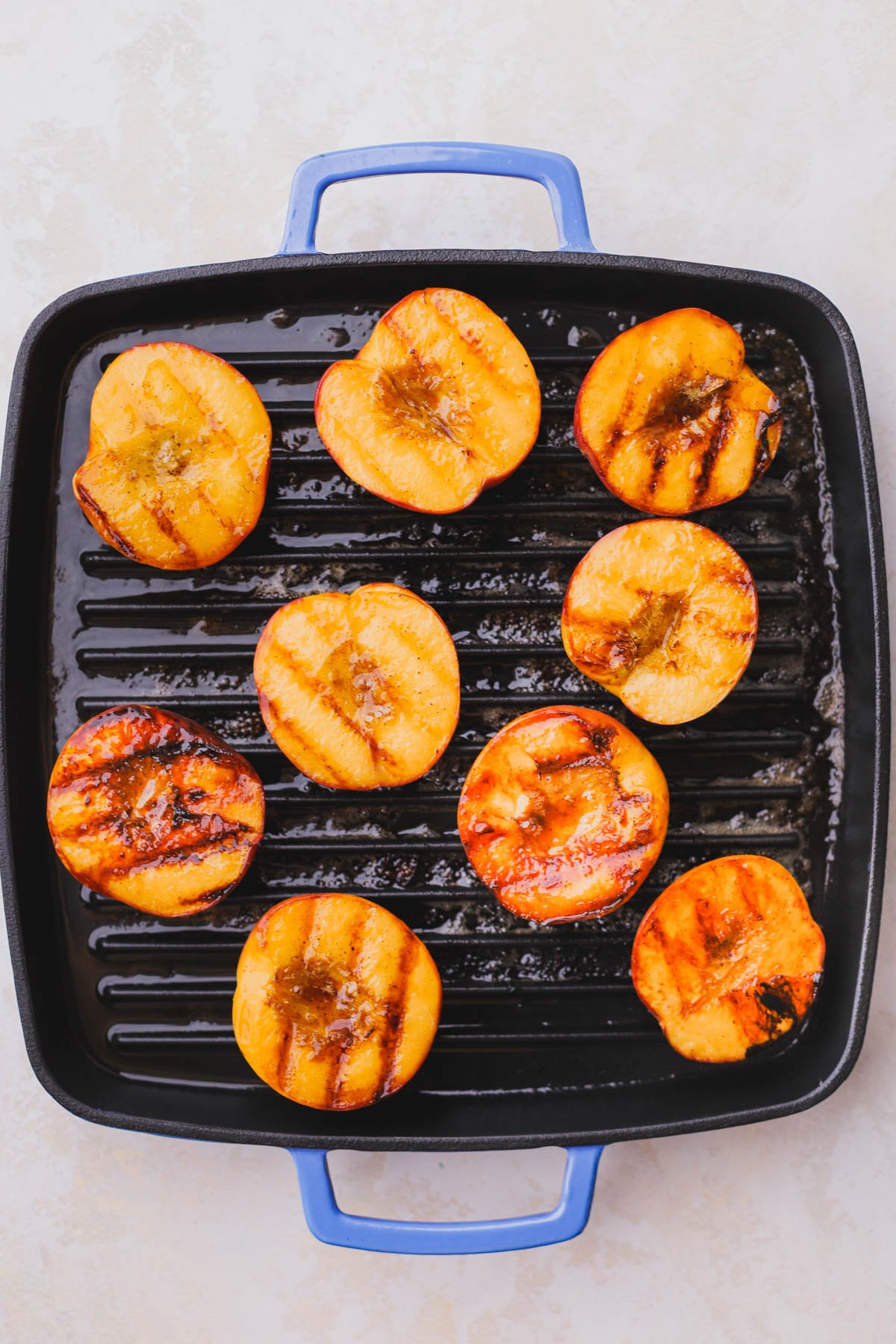 Grilled peaches.