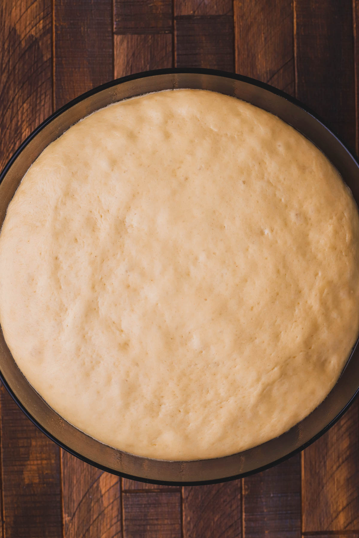 Risen brioche dough