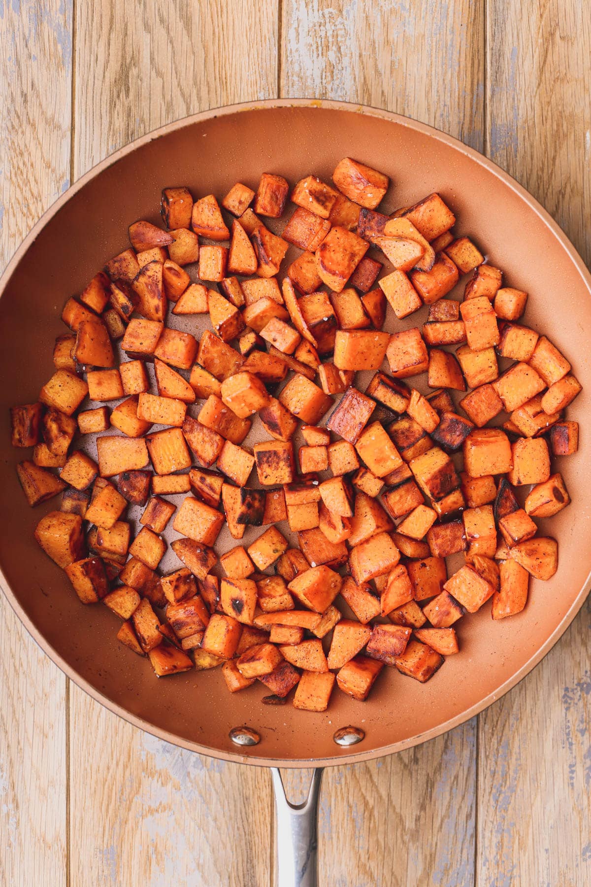 Sautéed sweet potatoes.