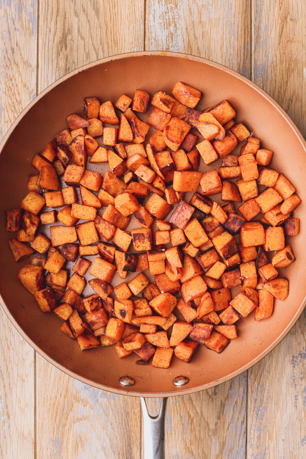 Sautéed sweet potatoes. 