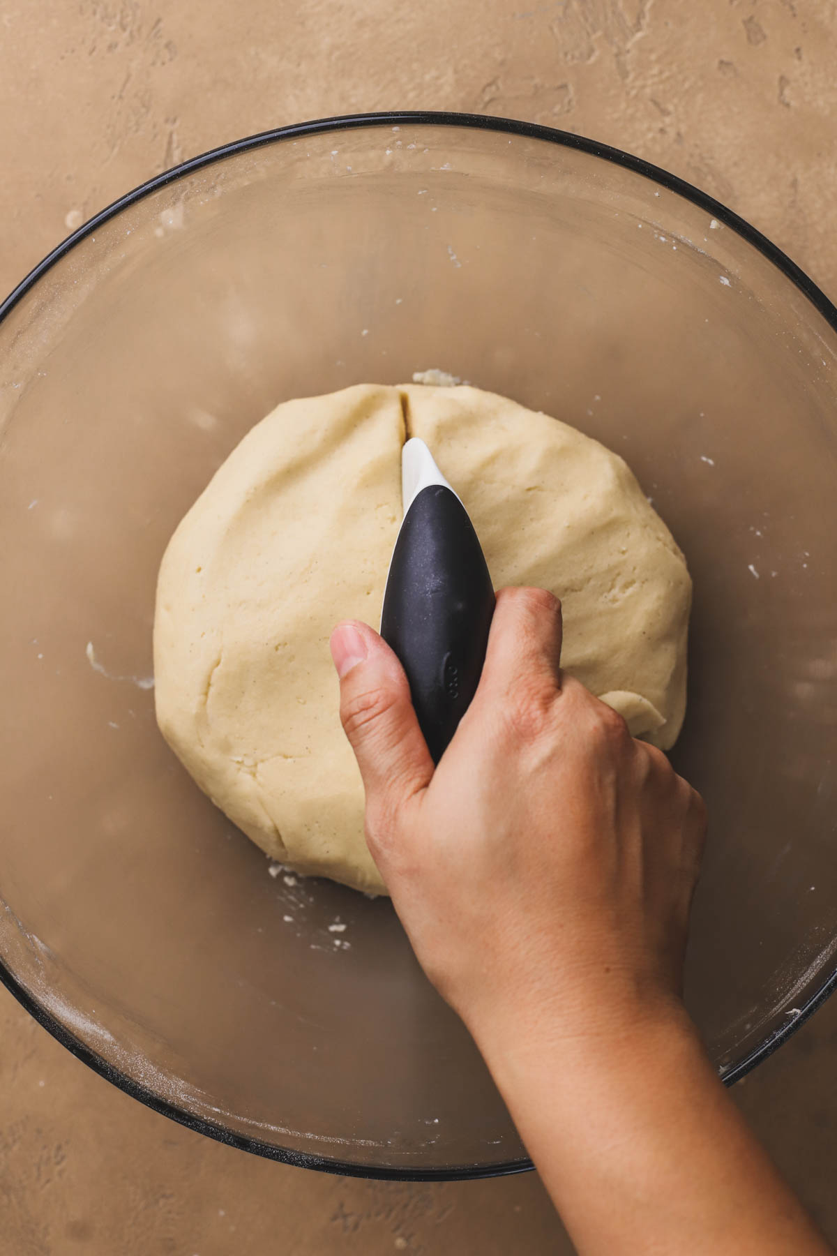 Divided sugar cookie dough. 
