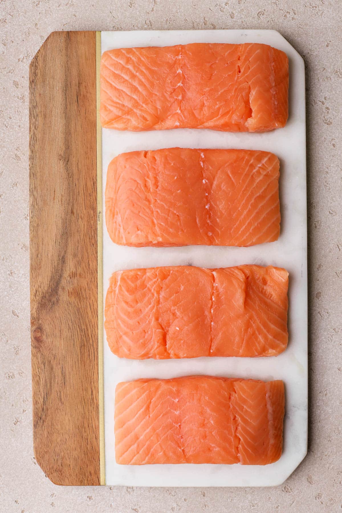 Salmon fillets. 