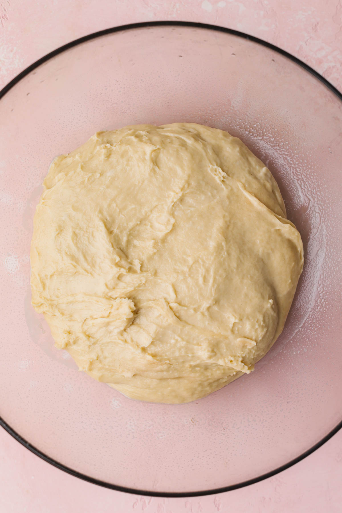 Mixed dough.