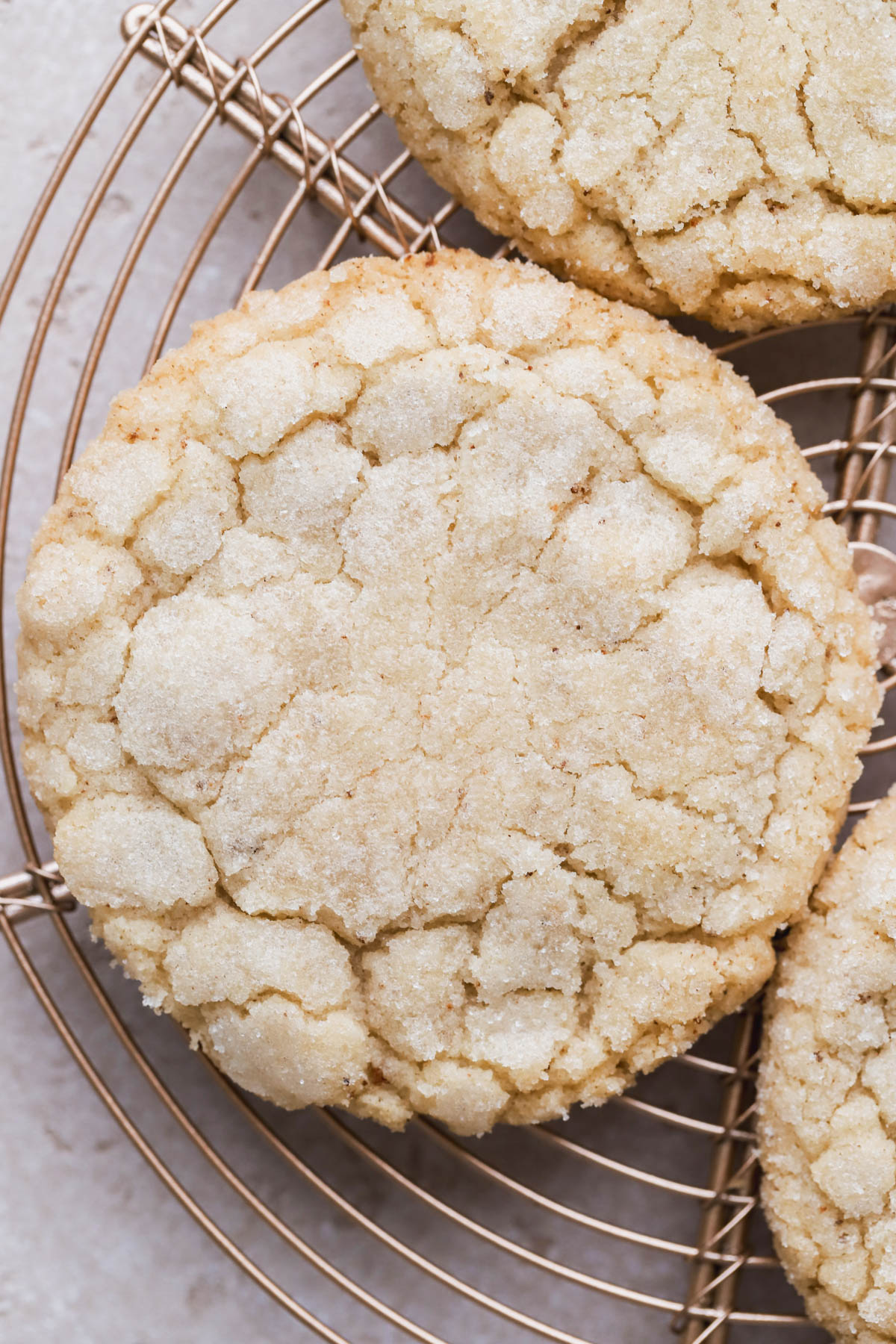 Baked sugar cookies with brown butter. 