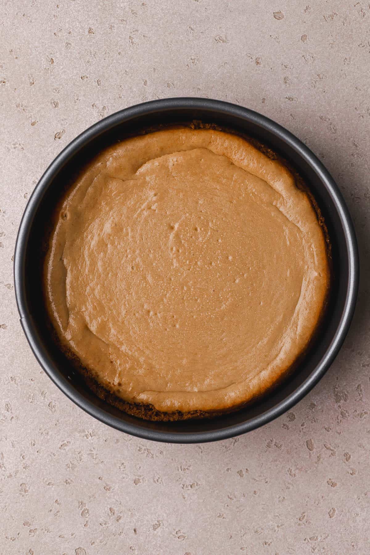 Baked cookie butter cheesecake.