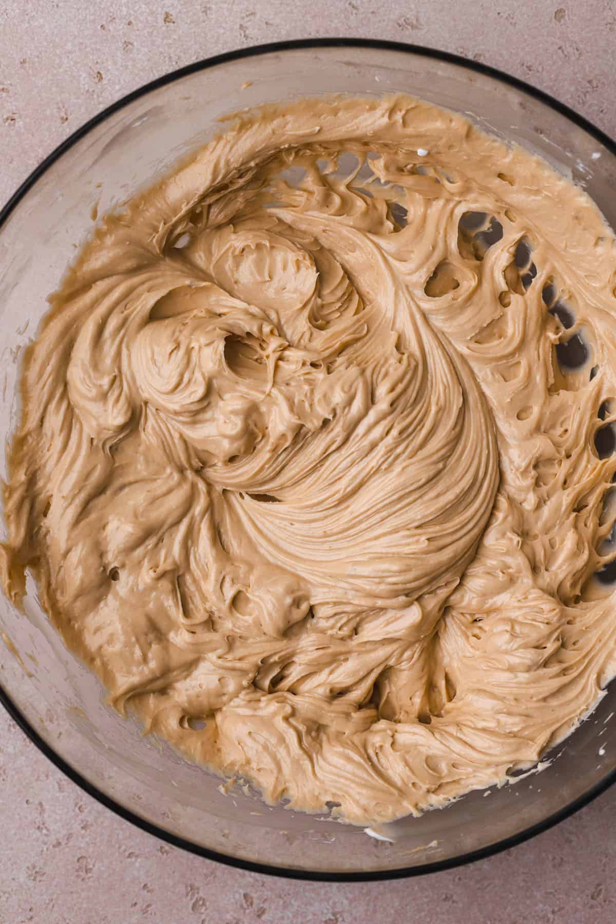 Cream cheese, sugar, cookie butter and sour cream.