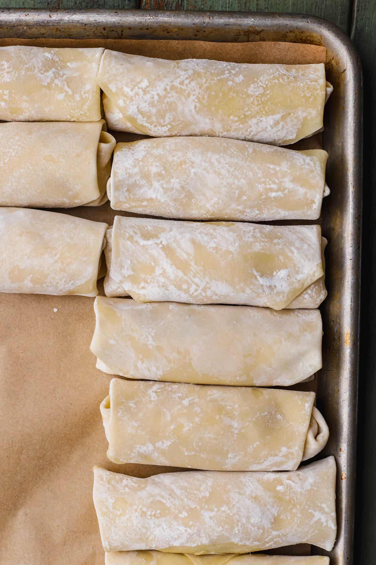 Rolled up egg rolls. 