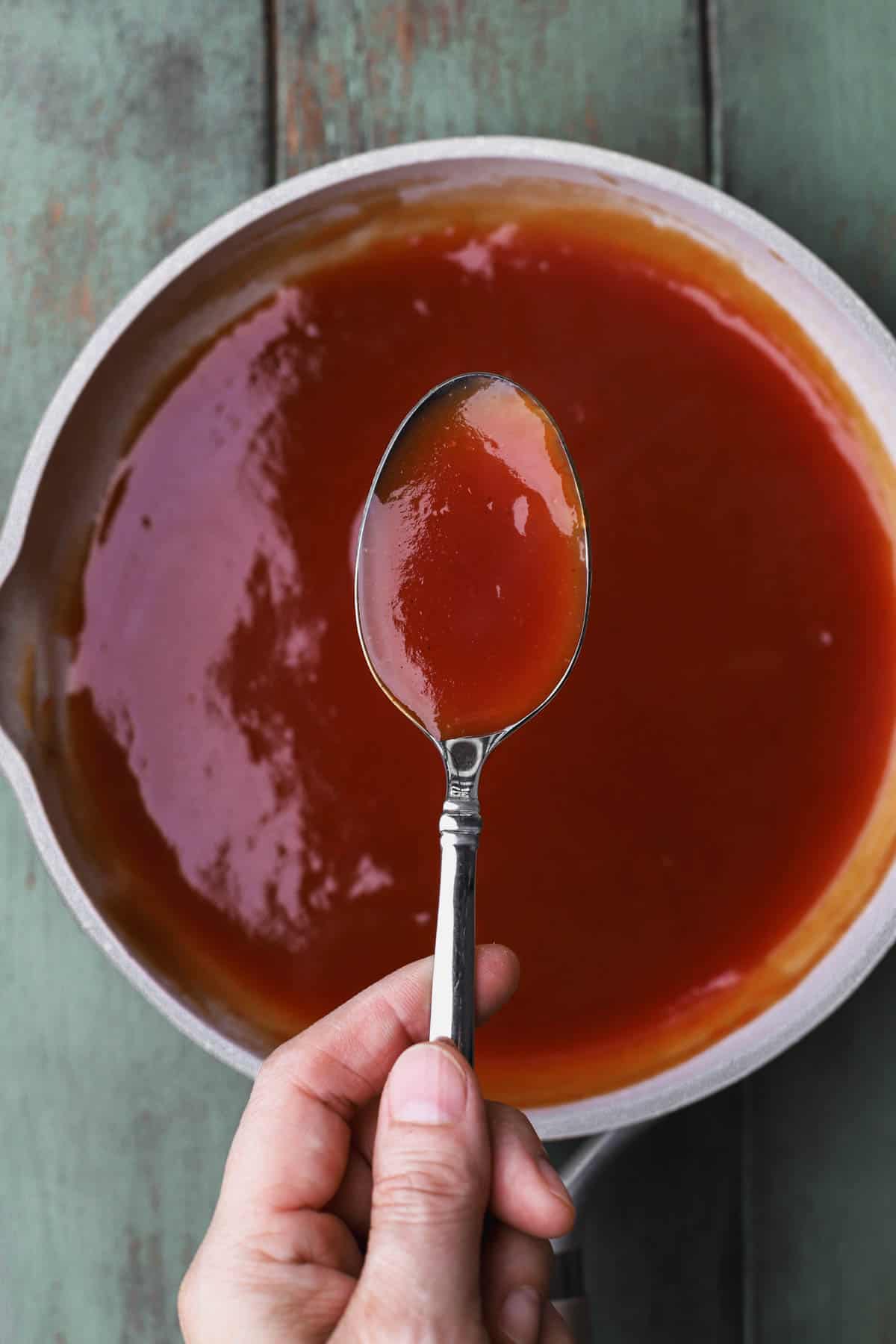 Sweet and sour sauce. 