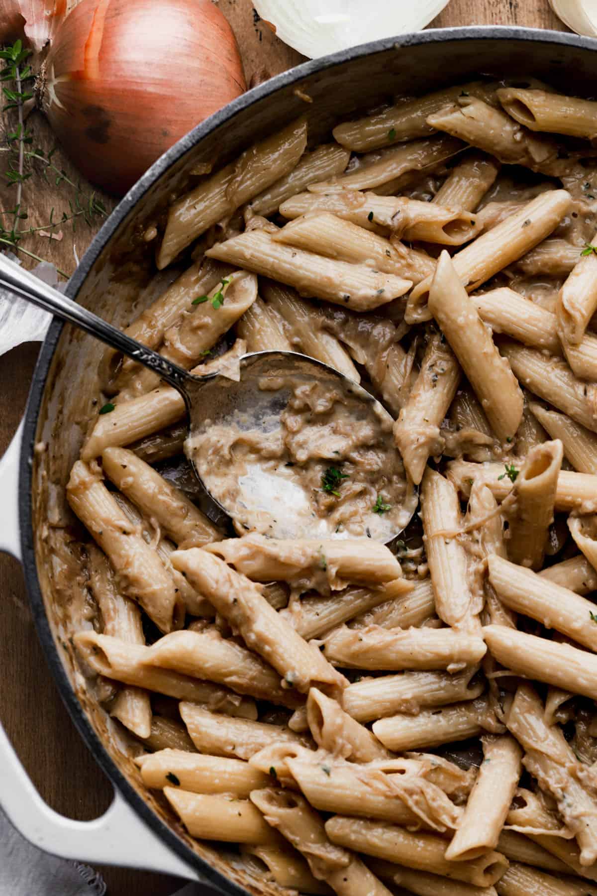 One pot French onion pasta.