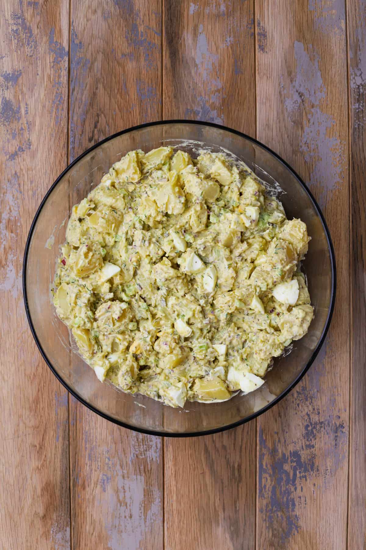Yukon gold potato salad. 