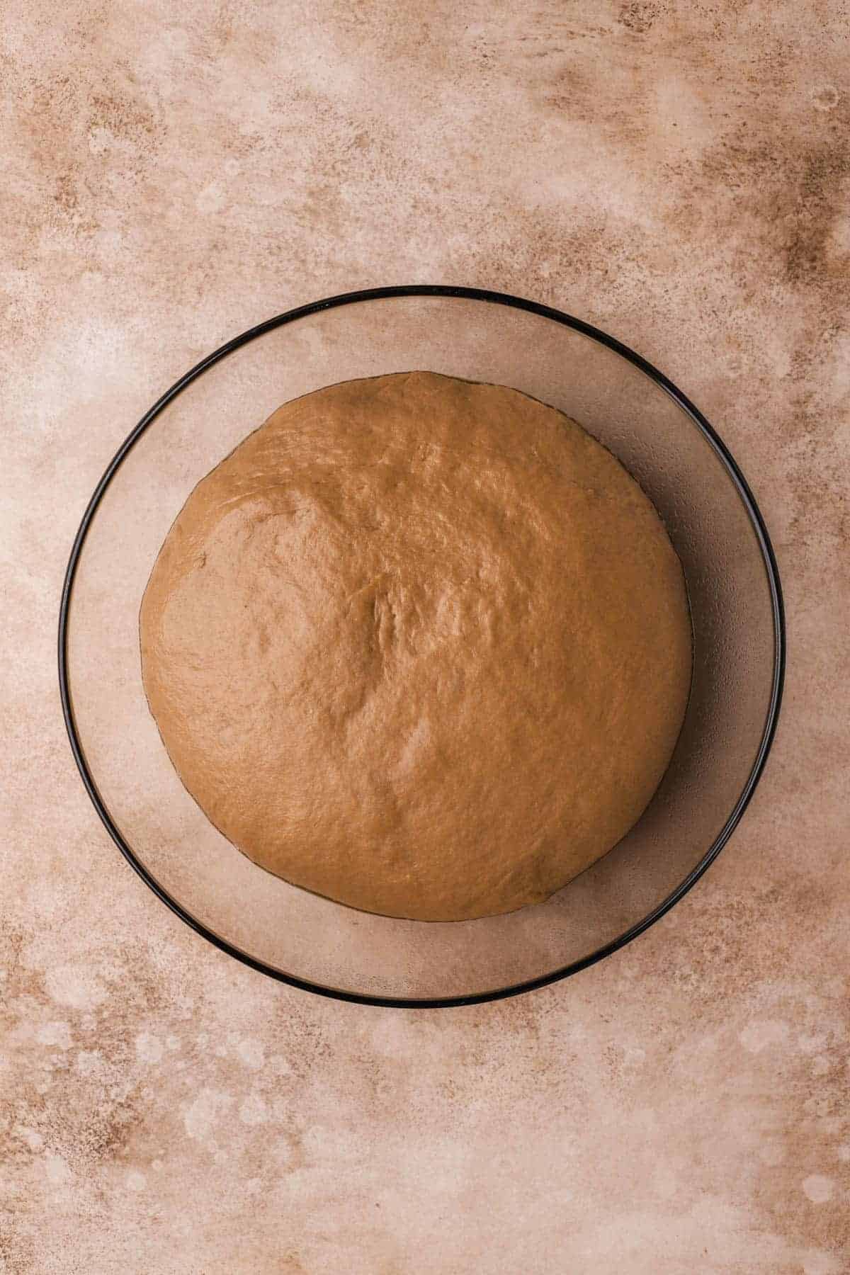 Risen cinnamon roll. 