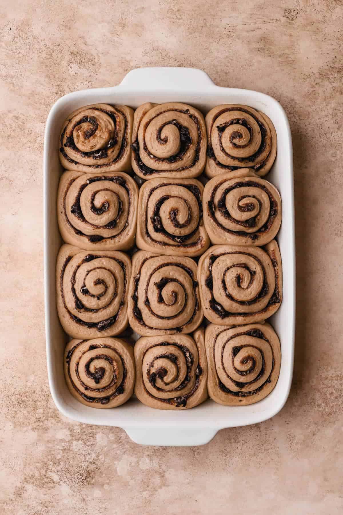 Cinnamon rolls second rise.