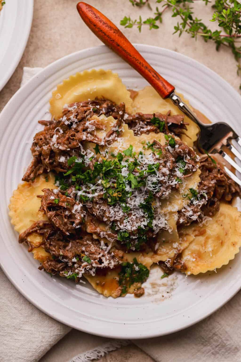Short Rib Ravioli with Gremolata - The Epicurean Mouse