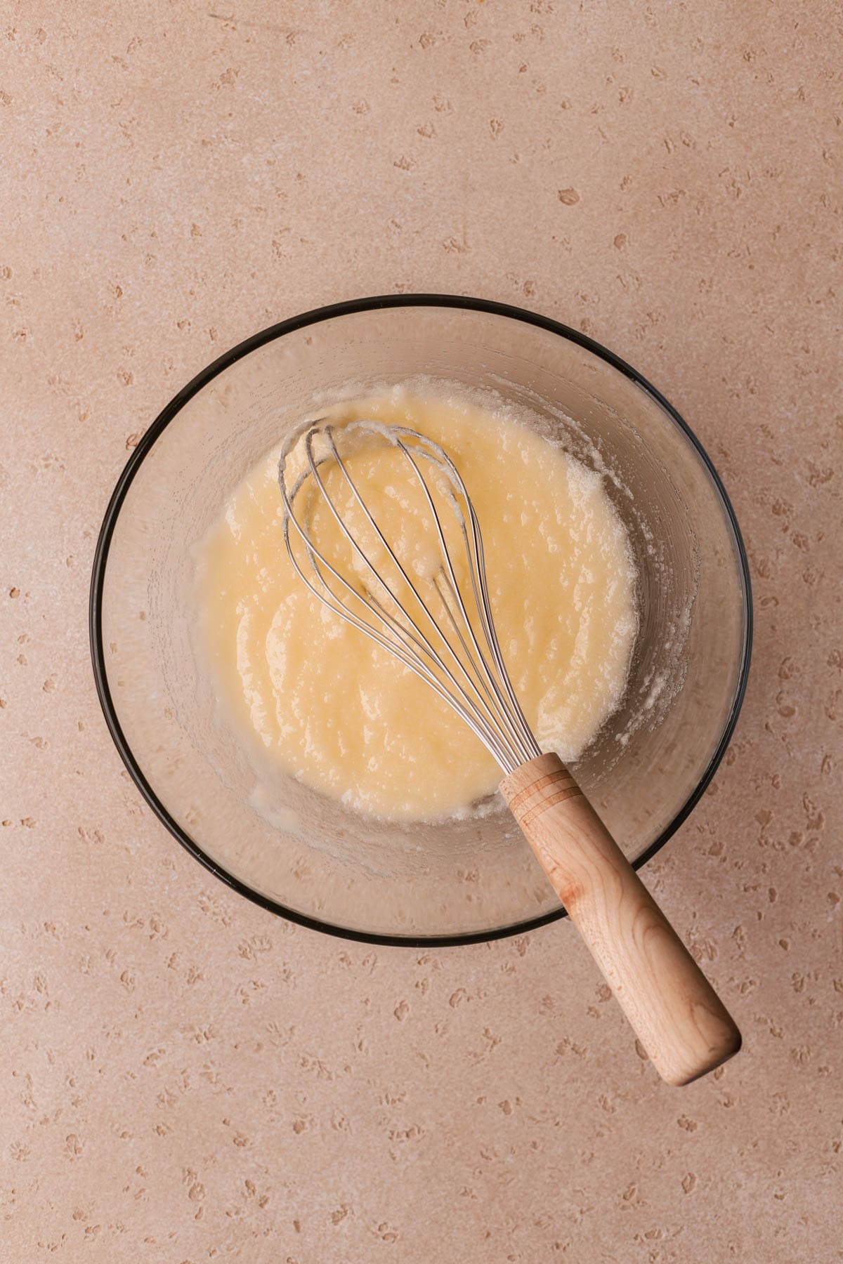 Melted butter and sugar.