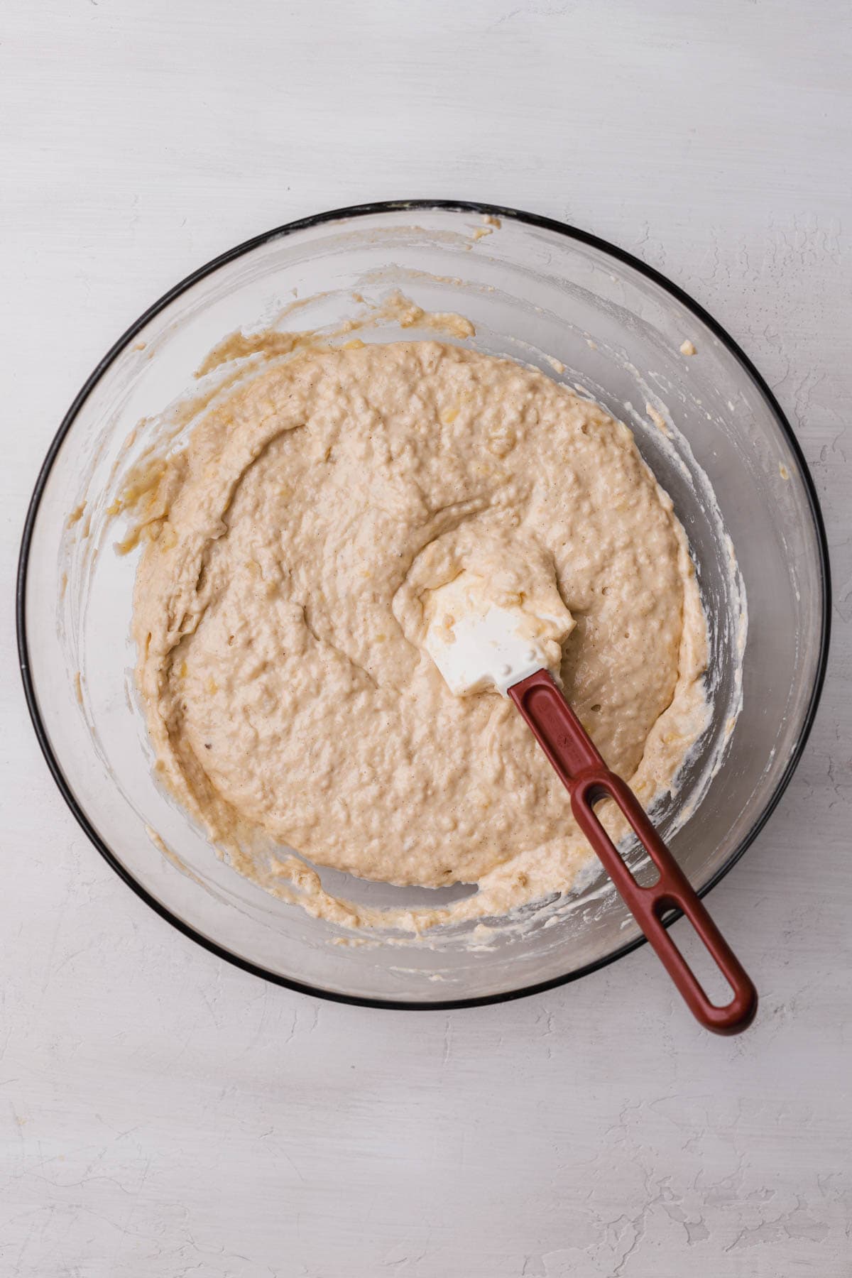 Banana bread batter. 