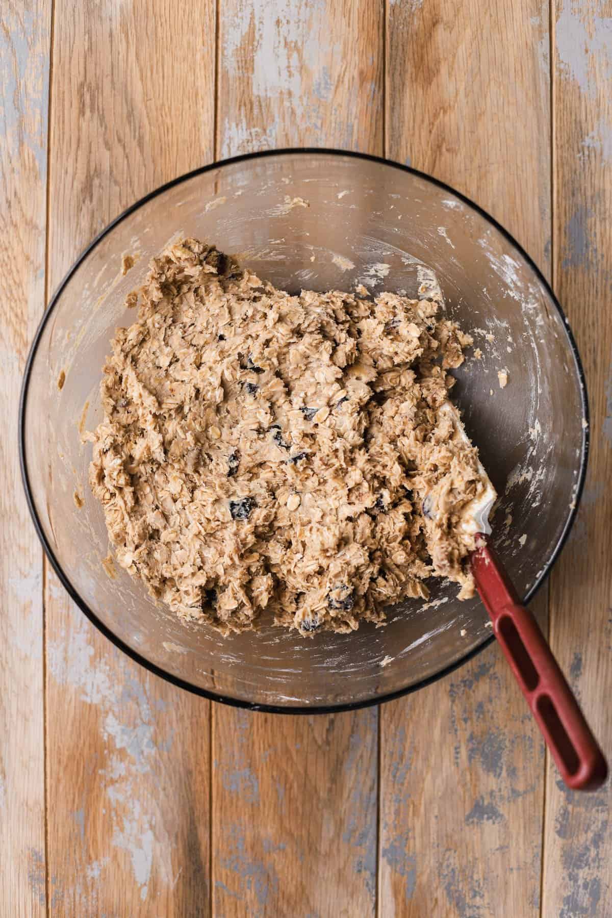 Oatmeal cranberry walnut cookie dough. 