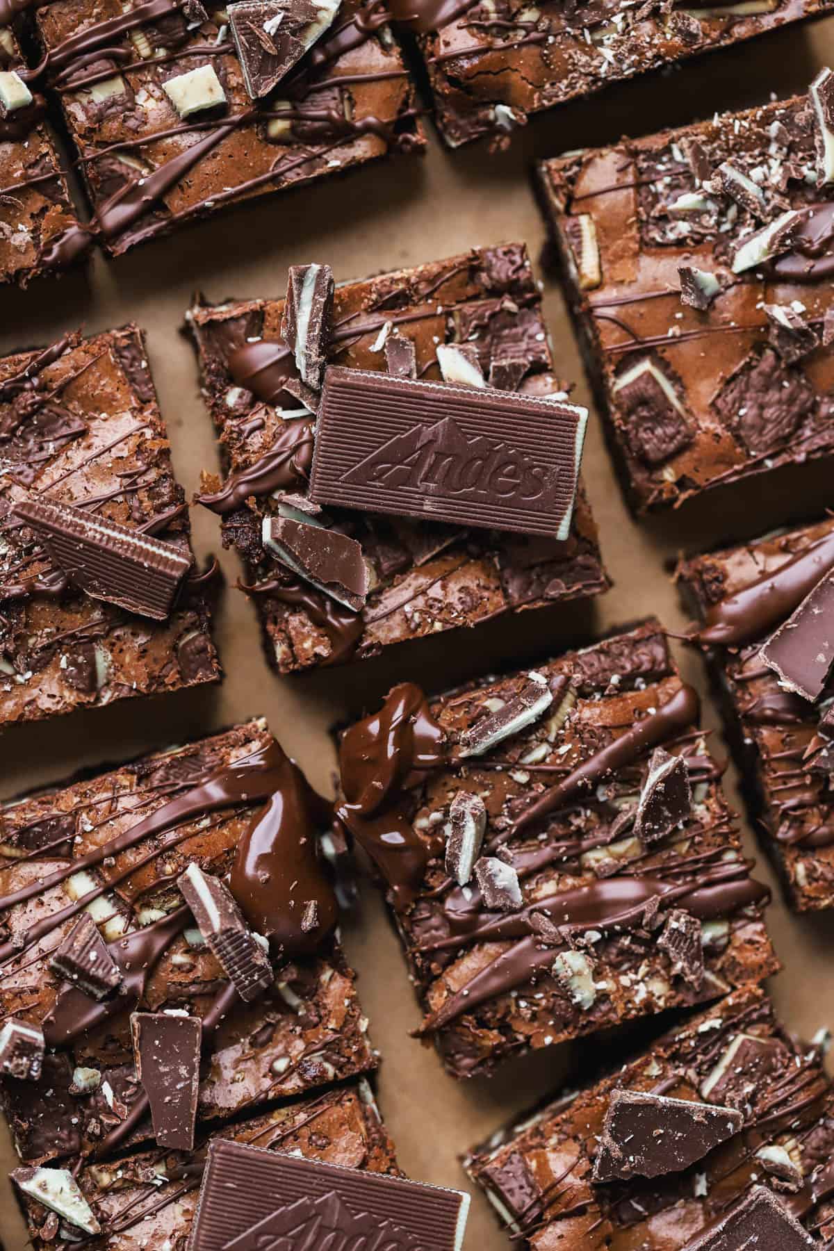 Andes mint brownies.  