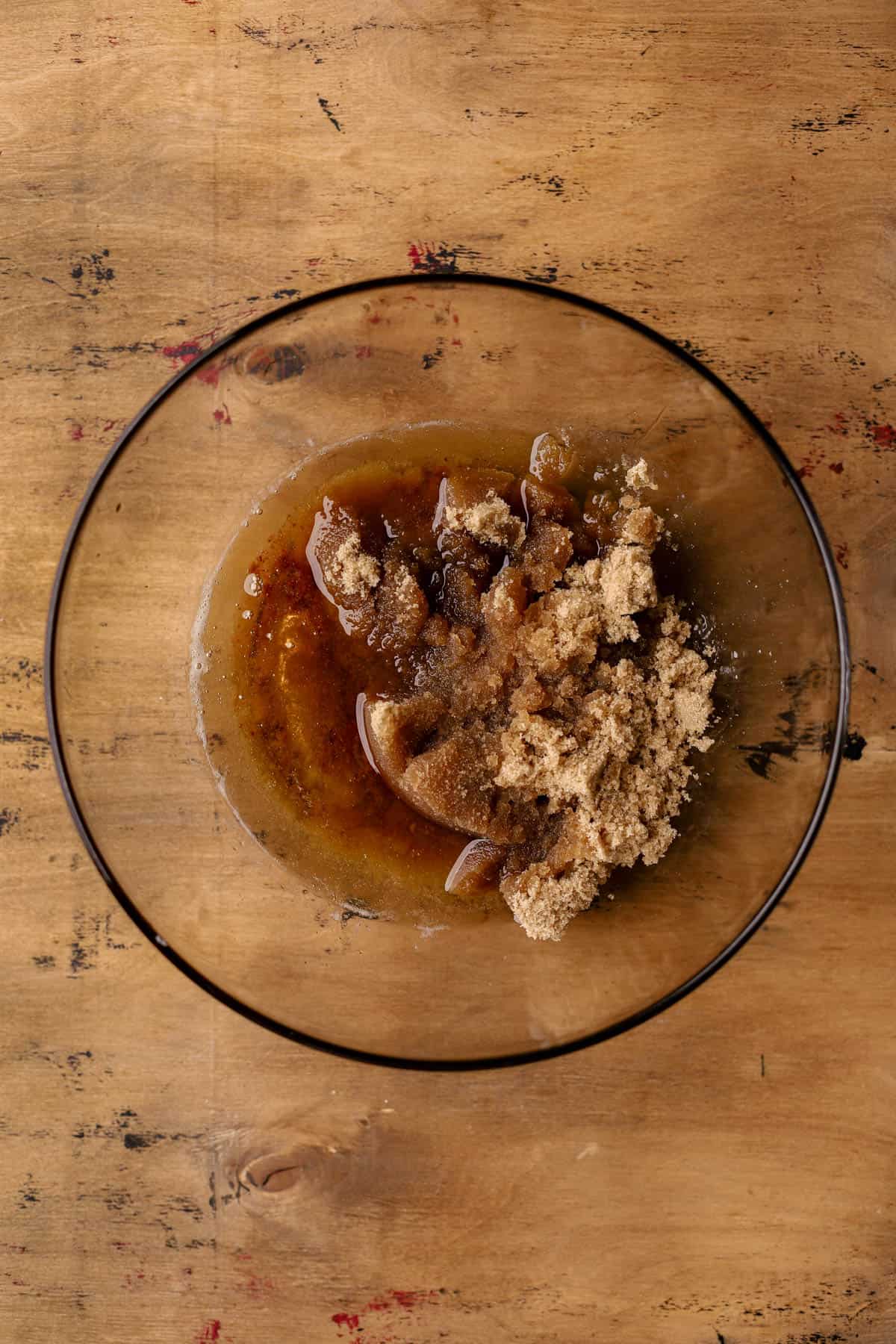 Brown butter, brown sugar, maple syrup, and canola oil.  