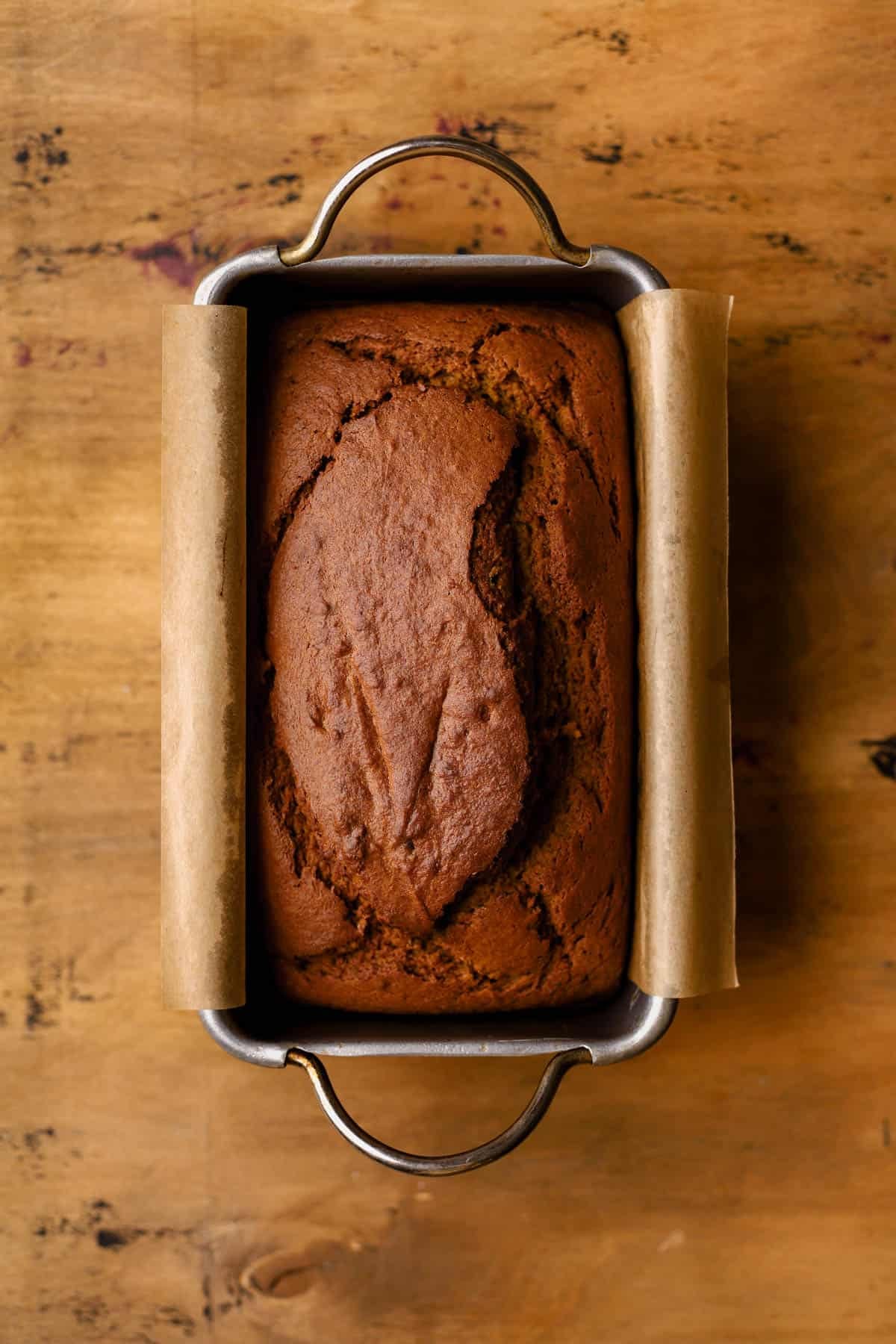 Baked brown butter pumpkin bread. 
