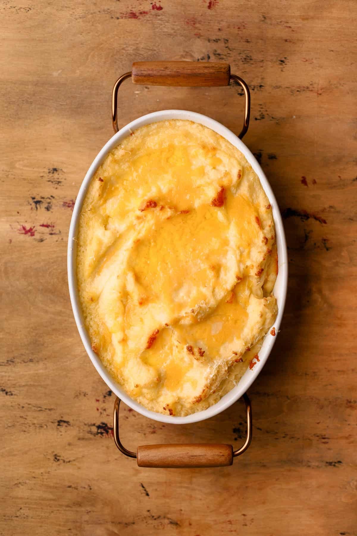 Baked mashed potatoes. 