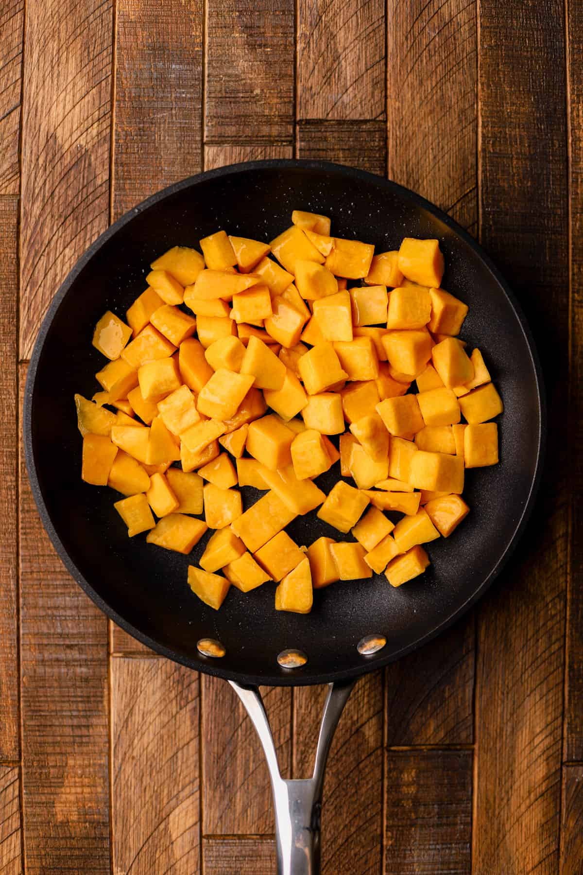 Cubed butternut squash.  