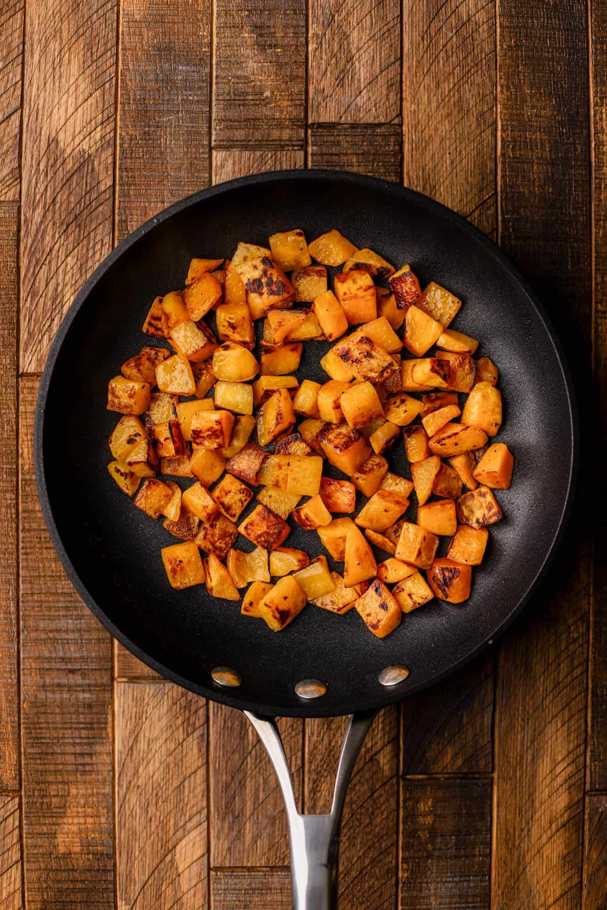 Pan seared butternut squash.