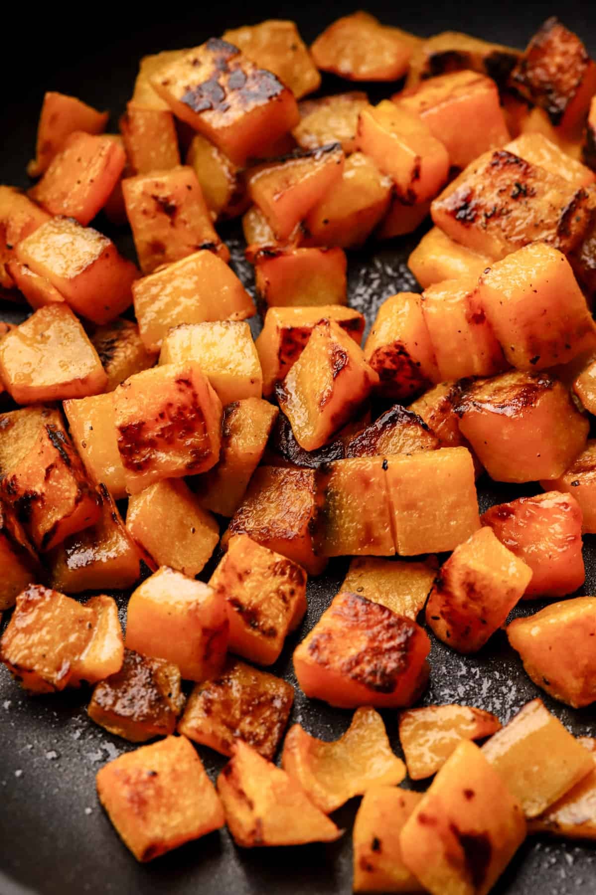 Caramelized butternut squash. 