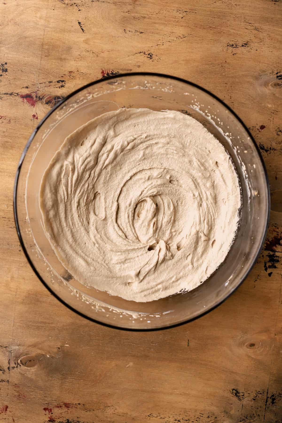 Whipped mascarpone, espresso powder, powdered sugar, vanilla, and heavy cream.