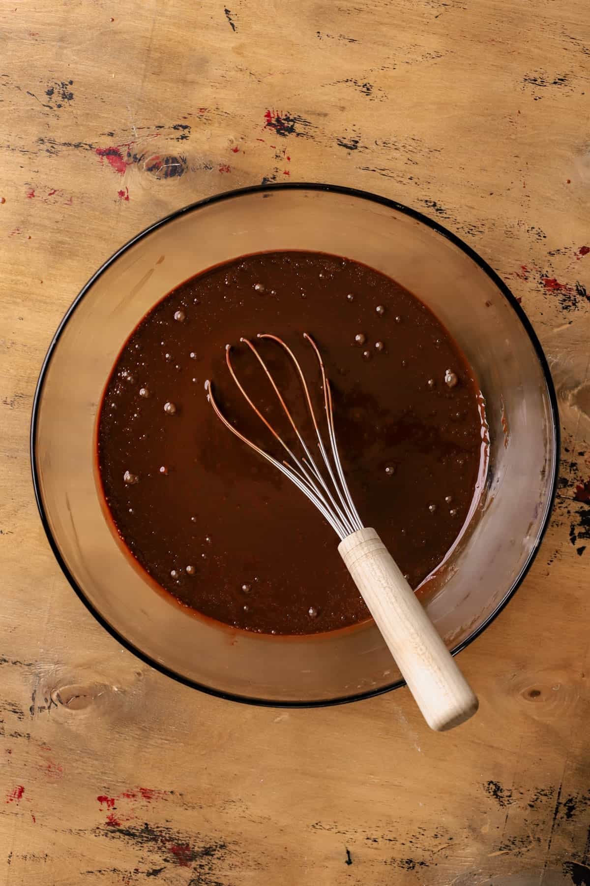 Dark chocolate ganache.