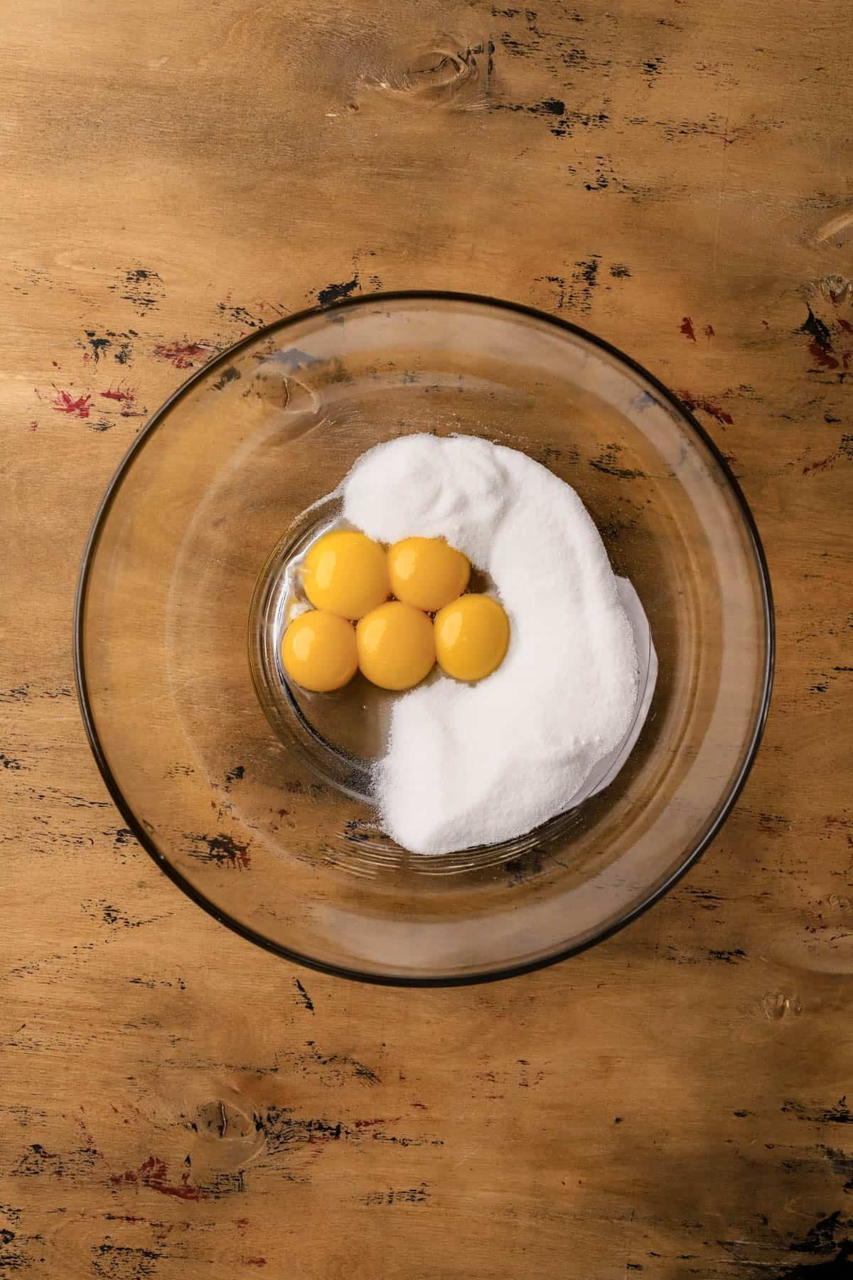 Egg yolks and sugar.