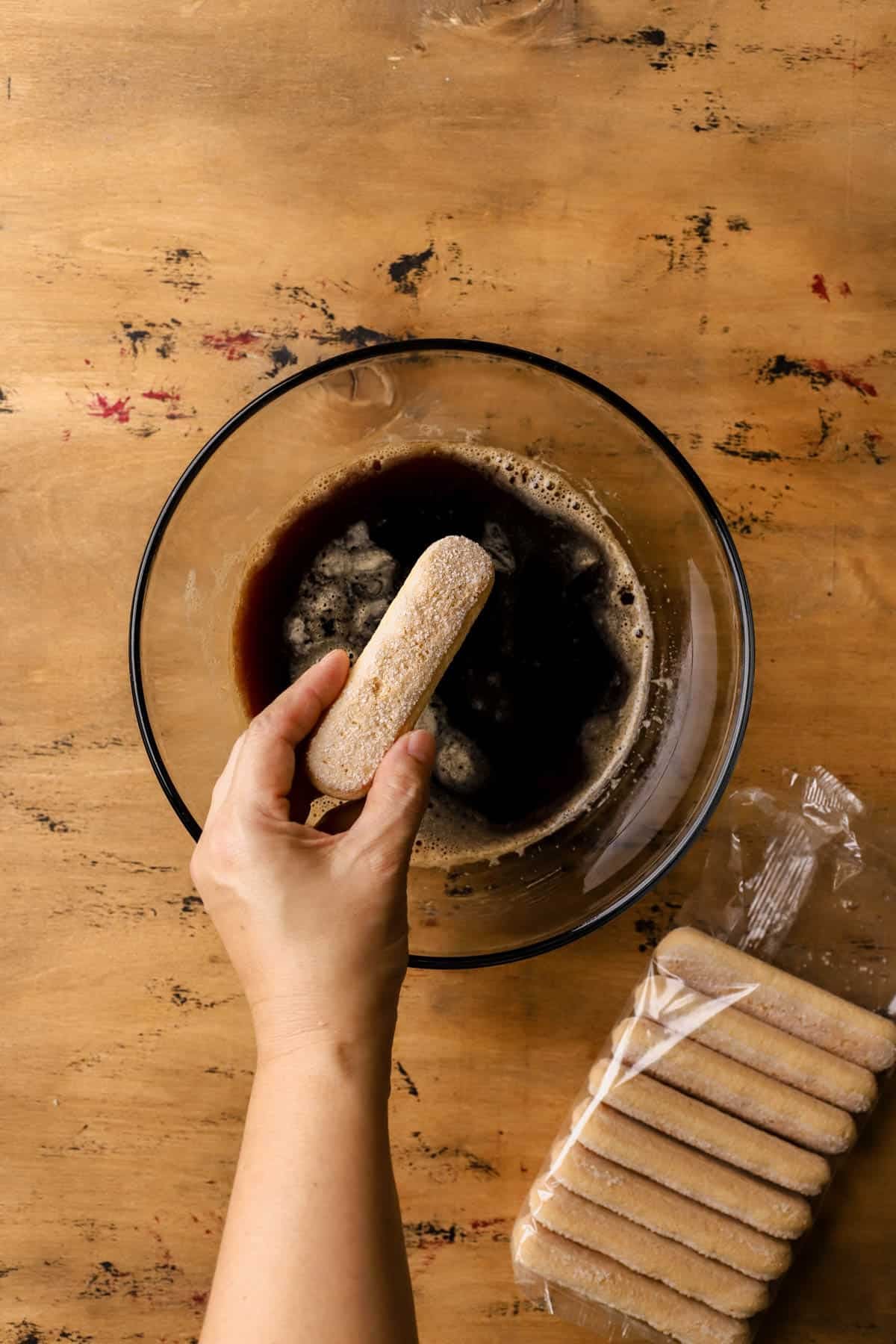 Ladyfingers dipped in espresso. 