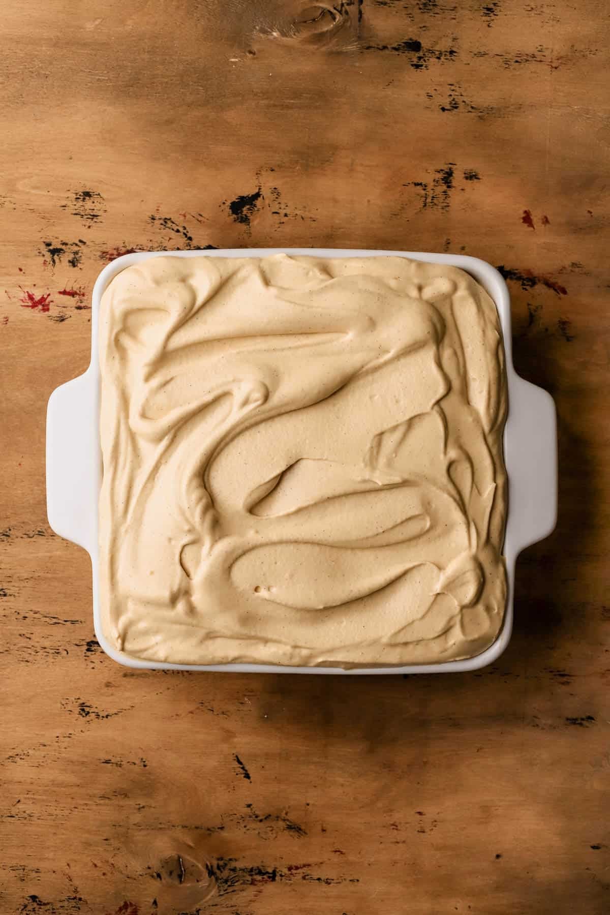 Gingerbread tiramisu with espresso-soaked ladyfingers, crisp gingerman cookies, gingerbread mascarpone cream. 