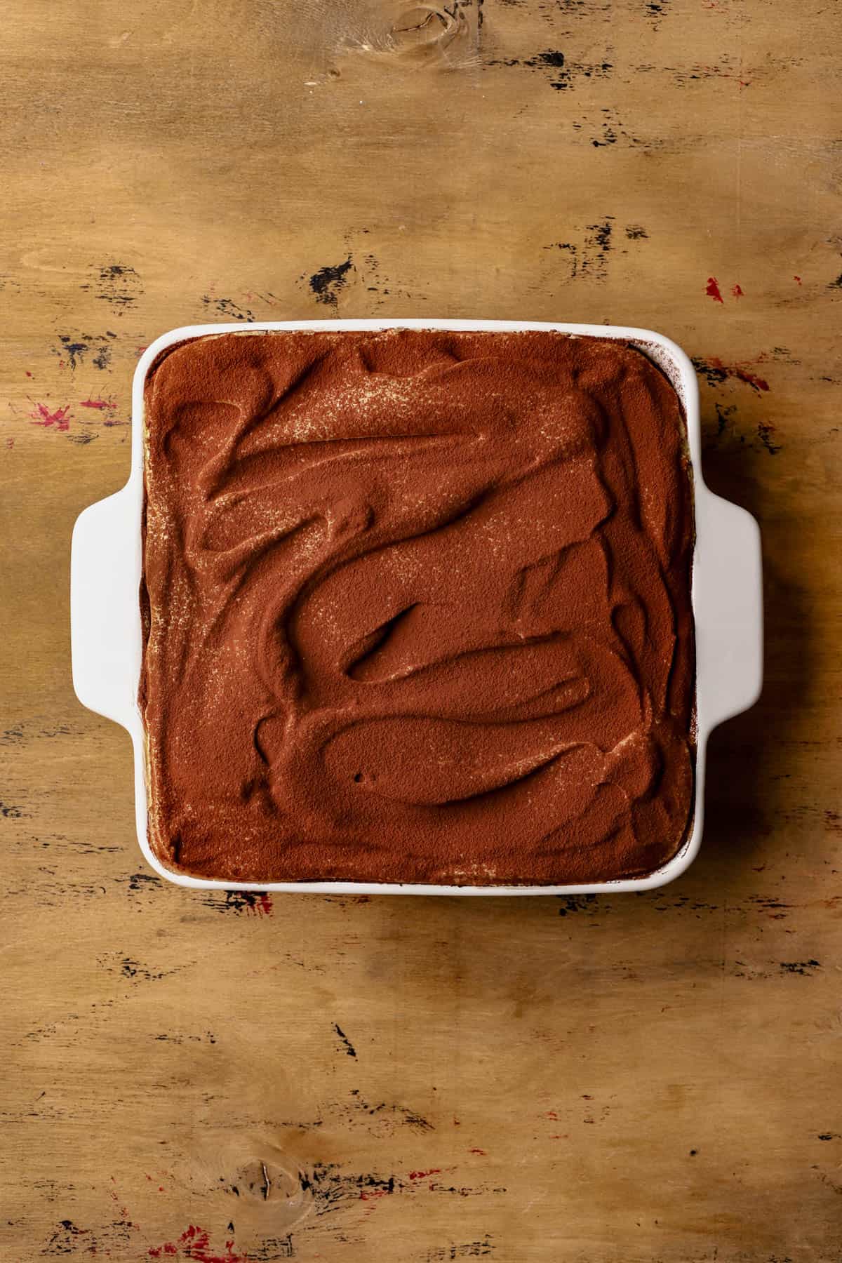 Cocoa dusted tiramisu. 