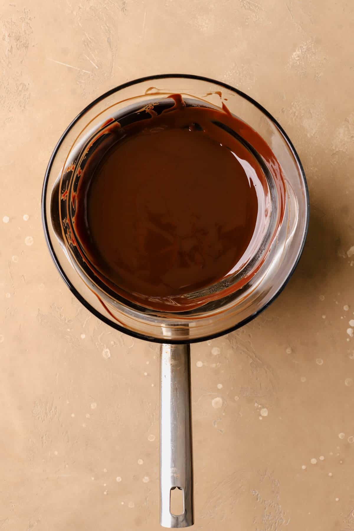 Melted butter and chocolate. 
