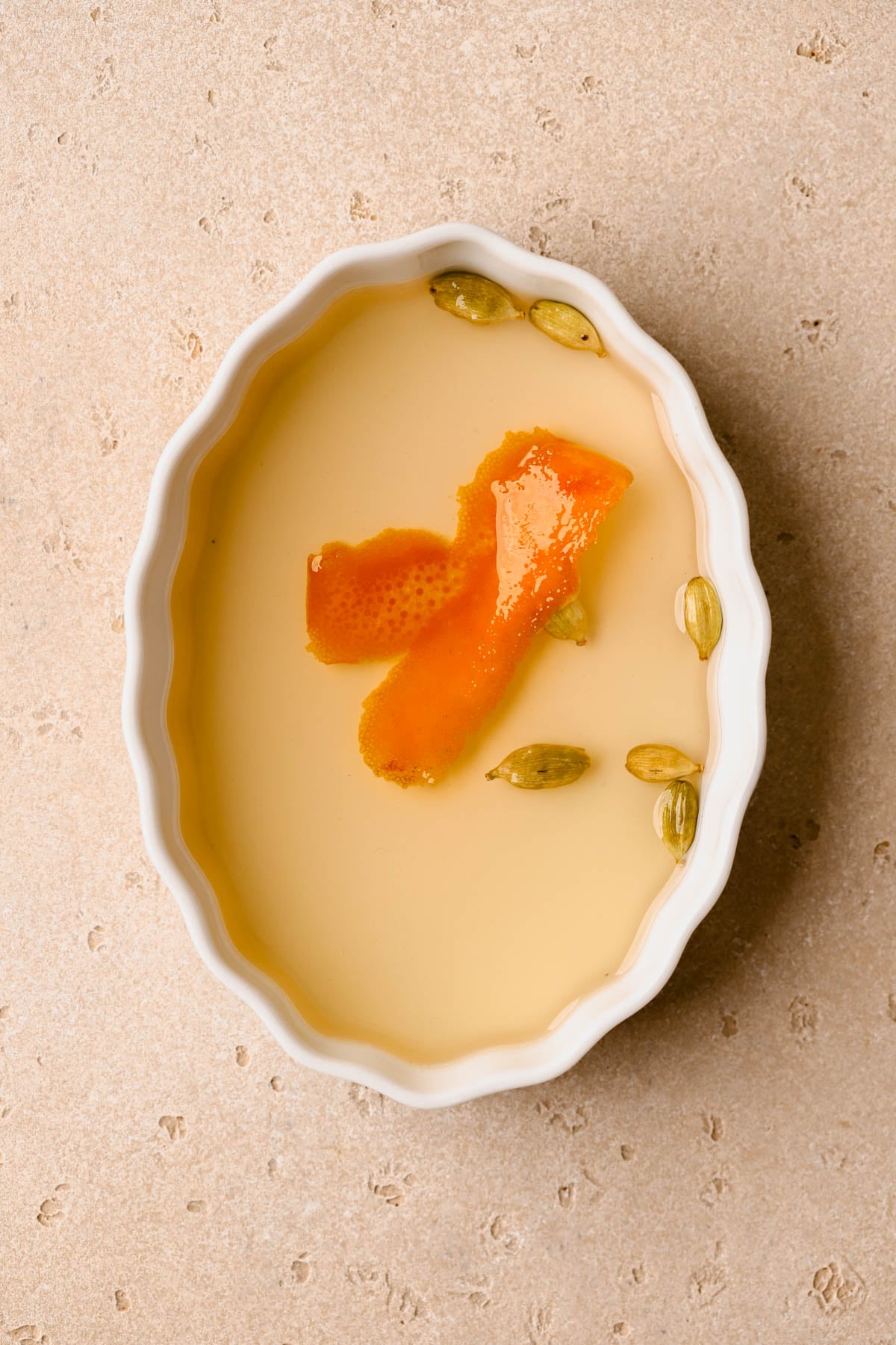 Cardamom-orange simple syrup. 