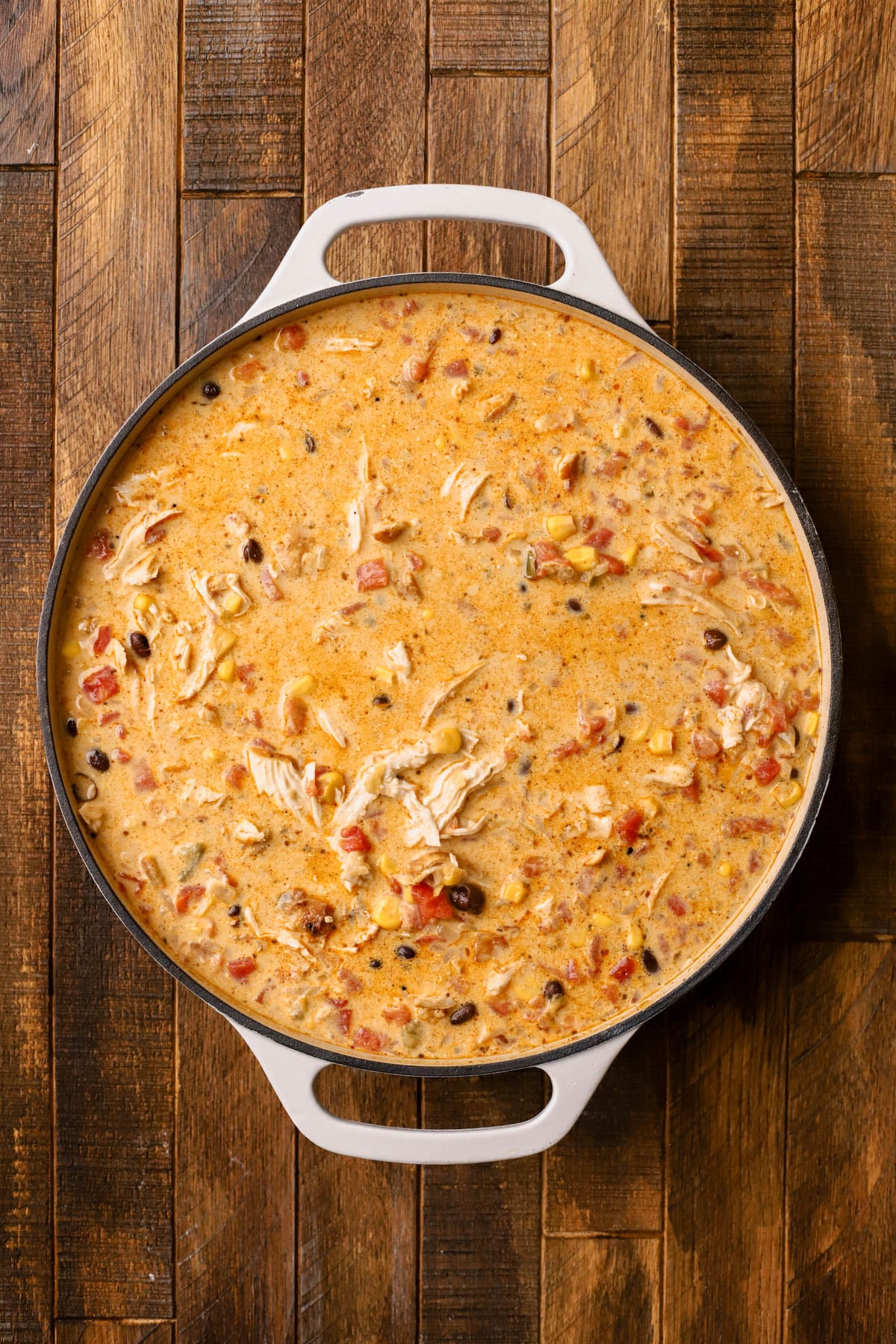 Finished creamy chicken taco soup.