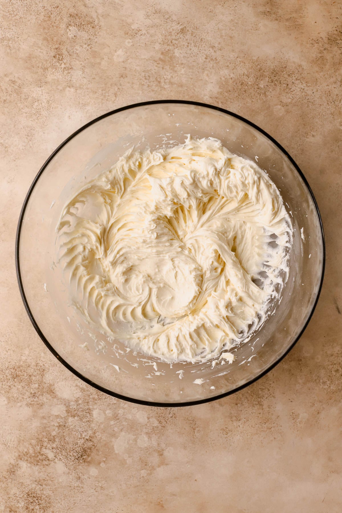 Whipped honey buttercream frosting. 